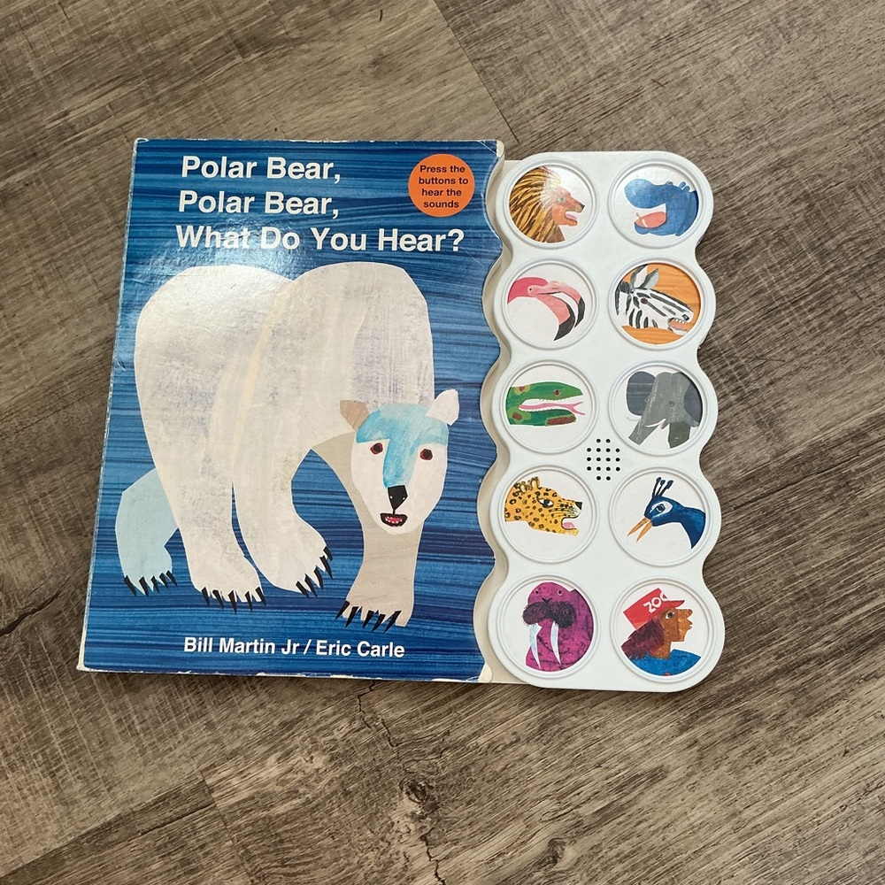 Vtg Polar Bear, Polar Bear, What Do You Hear? Eric Carle See And Hear Sound Book